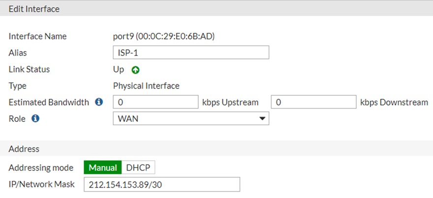  interface configuration