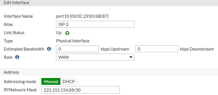 interface configuration interface configuration