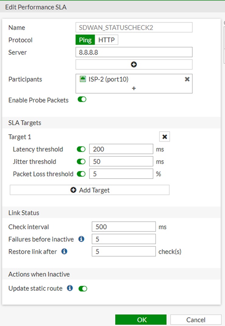 sd-wan Performance SLA sd-wan Performance SLA