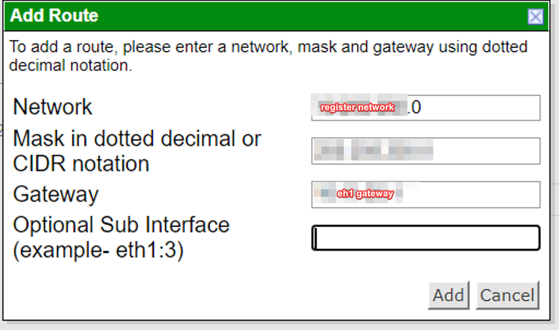 fortinac additional route