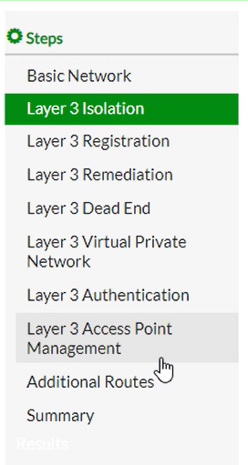 Layer 3 Settings